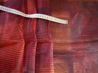 Organzastoff transparent in terra rot Tönen