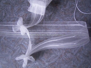Faltenband für Gardinen transparent 1:2,5  3er Falte