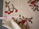 Kissenbezug natur Weihnachtsmotive 40x40cm Stoffe