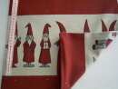 Kissenbezug rot mit Wichtel 40x40cm Stoffe