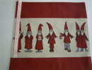 Kissenbezug rot mit Wichtel 40x40cm Stoffe