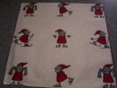 Kissenbezug natur mit Wichtel 40x40cm Stoffe