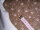 Jeansstoff beige-braun meliert mit Blumen