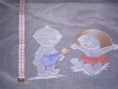 Scheibengardine 193cm hoch Motiv "Baby Cool"