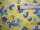 Baumwoll Stoff gelb Schmetterlinge blau