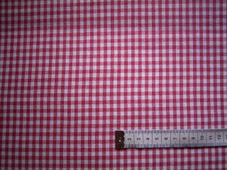 Baumwollstoff rot weiß kariert ca.3mm