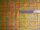 Baumwollstoff orange grün kariert mit blauen Streifen und Stickerei in natur