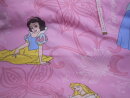 Gardinenstoff rosa mit Prinzessin Schrift Baumwollstoff 280cm breit