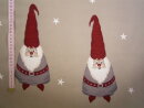 Weihnachts Stoff beige mit Wichtel Sterne 140cm breit