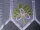 Scheibengardine nähfrei weiß mit grünen Blumen 50cm