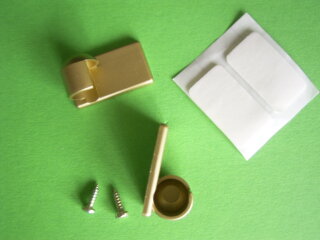 System Ø 12mm Kunststoff Träger kurz geschlossen gold matt mit Klebeplatte