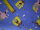 Baumwollstoff bedruckt royalblau "Spongebob"